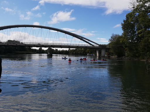 Kajak fahren auf der Aare