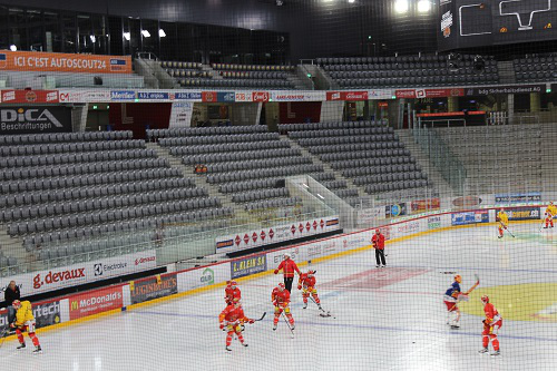 Der EHC Biel beim Training